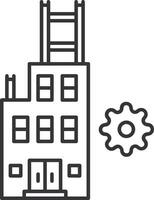 Gear setting symbol icon vector image. Illustration of the industrial wheel mechine mechanism design image