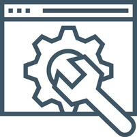 Gear setting symbol icon vector image. Illustration of the industrial wheel mechine mechanism design image