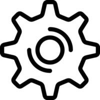 Gear setting symbol icon vector image. Illustration of the industrial wheel mechine mechanism design image