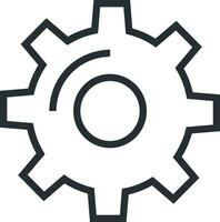 Gear setting symbol icon vector image. Illustration of the industrial wheel mechine mechanism design image