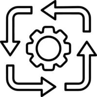 Gear setting symbol icon vector image. Illustration of the industrial wheel mechine mechanism design image