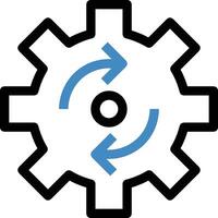 Gear setting symbol icon vector image. Illustration of the industrial wheel mechine mechanism design image