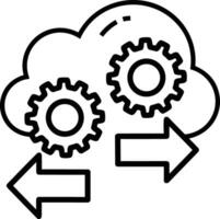 Gear setting symbol icon vector image. Illustration of the industrial wheel mechine mechanism design image