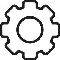 Gear setting symbol icon vector image. Illustration of the industrial wheel mechine mechanism design image