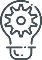 Gear setting symbol icon vector image. Illustration of the industrial wheel mechine mechanism design image