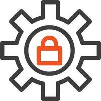 Gear setting symbol icon vector image. Illustration of the industrial wheel mechine mechanism design image