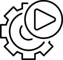 Gear setting symbol icon vector image. Illustration of the industrial wheel mechine mechanism design image