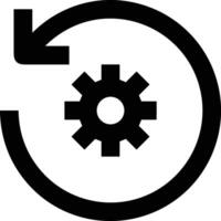 Gear setting symbol icon vector image. Illustration of the industrial wheel mechine mechanism design image