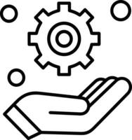 Gear setting symbol icon vector image. Illustration of the industrial wheel mechine mechanism design image