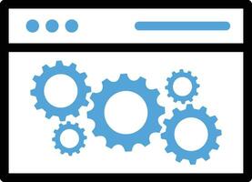 Gear setting symbol icon vector image. Illustration of the industrial wheel mechine mechanism design image