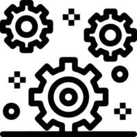 Gear setting symbol icon vector image. Illustration of the industrial wheel mechine mechanism design image