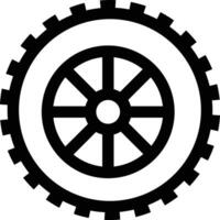 Gear setting symbol icon vector image. Illustration of the industrial wheel mechine mechanism design image