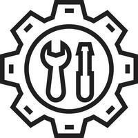 Gear setting symbol icon vector image. Illustration of the industrial wheel mechine mechanism design image