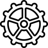 Gear setting symbol icon vector image. Illustration of the industrial wheel mechine mechanism design image