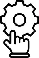 Gear setting symbol icon vector image. Illustration of the industrial wheel mechine mechanism design image