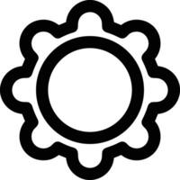 Gear setting symbol icon vector image. Illustration of the industrial wheel mechine mechanism design image