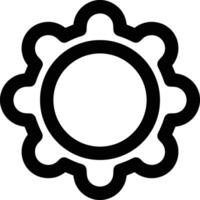 Gear setting symbol icon vector image. Illustration of the industrial wheel mechine mechanism design image