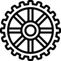 Gear setting symbol icon vector image. Illustration of the industrial wheel mechine mechanism design image