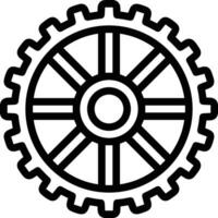 Gear setting symbol icon vector image. Illustration of the industrial wheel mechine mechanism design image