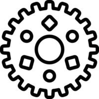 Gear setting symbol icon vector image. Illustration of the industrial wheel mechine mechanism design image