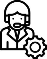 Gear setting symbol icon vector image. Illustration of the industrial wheel mechine mechanism design image