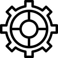 Gear setting symbol icon vector image. Illustration of the industrial wheel mechine mechanism design image