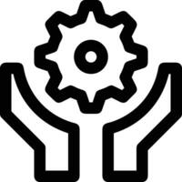 Gear setting symbol icon vector image. Illustration of the industrial wheel mechine mechanism design image