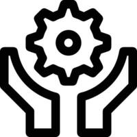 Gear setting symbol icon vector image. Illustration of the industrial wheel mechine mechanism design image