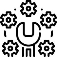 Gear setting symbol icon vector image. Illustration of the industrial wheel mechine mechanism design image