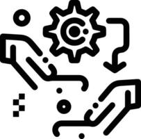 Gear setting symbol icon vector image. Illustration of the industrial wheel mechine mechanism design image