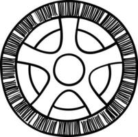 Gear setting symbol icon vector image. Illustration of the industrial wheel mechine mechanism design image