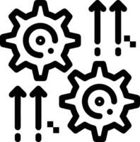 Gear setting symbol icon vector image. Illustration of the industrial wheel mechine mechanism design image