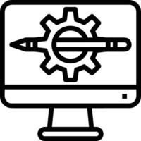 Gear setting symbol icon vector image. Illustration of the industrial wheel mechine mechanism design image