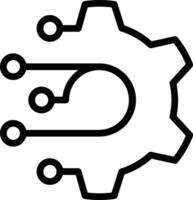 Gear setting symbol icon vector image. Illustration of the industrial wheel mechine mechanism design image