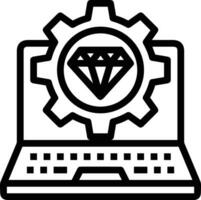 Gear setting symbol icon vector image. Illustration of the industrial wheel mechine mechanism design image