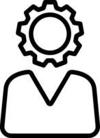 Gear setting symbol icon vector image. Illustration of the industrial wheel mechine mechanism design image