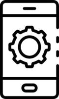 Gear setting symbol icon vector image. Illustration of the industrial wheel mechine mechanism design image