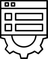 Gear setting symbol icon vector image. Illustration of the industrial wheel mechine mechanism design image