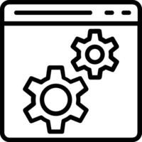 Gear setting symbol icon vector image. Illustration of the industrial wheel mechine mechanism design image