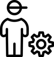 Gear setting symbol icon vector image. Illustration of the industrial wheel mechine mechanism design image