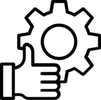 Gear setting symbol icon vector image. Illustration of the industrial wheel mechine mechanism design image