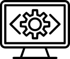 Gear setting symbol icon vector image. Illustration of the industrial wheel mechine mechanism design image