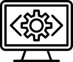 Gear setting symbol icon vector image. Illustration of the industrial wheel mechine mechanism design image