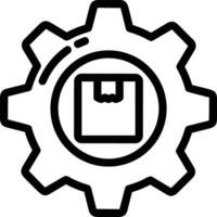 Gear setting symbol icon vector image. Illustration of the industrial wheel mechine mechanism design image