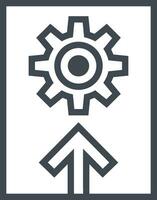 Gear setting symbol icon vector image. Illustration of the industrial wheel mechine mechanism design image