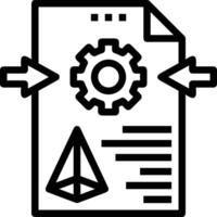 Gear setting symbol icon vector image. Illustration of the industrial wheel mechine mechanism design image