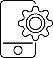 Gear setting symbol icon vector image. Illustration of the industrial wheel mechine mechanism design image