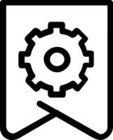 Gear setting symbol icon vector image. Illustration of the industrial wheel mechine mechanism design image