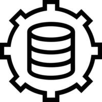 Gear setting symbol icon vector image. Illustration of the industrial wheel mechine mechanism design image