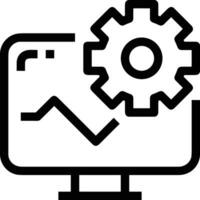 Gear setting symbol icon vector image. Illustration of the industrial wheel mechine mechanism design image